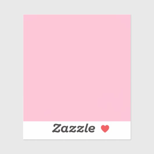 Sticker Bébé rose couleur solide (Feuille)