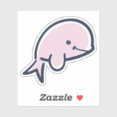 Sticker Bébé rose mignon Beluga Baleine Cartoon Scrapbook (Feuille)