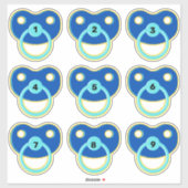 Sticker Bébé veut Binky | Fun Baby shower Game Pacifier (Feuille)