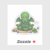 Sticker Bébé Yoga Cthulhu (Feuille)