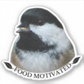 Sticker Bécasseau noir - Motivé par la nourriture (Devant)