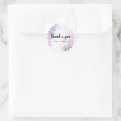 Sticker Bedankt – Elegant Ontwerp voor Verpakking (Tas)