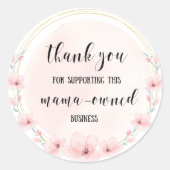 Sticker Bedankt Kleine Onderneming, Mama Eigenaar  (Voorkant)