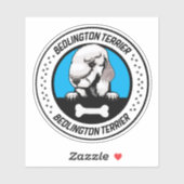 Sticker Bedlington Terrier Illustration (Feuille)