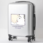 Sticker Bedroom Wall Decor Art Romantic Couple Kiss (Sur valise)