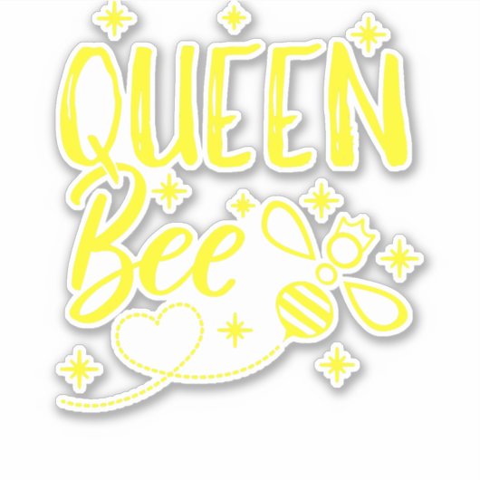 Sticker Bee Beekeeper Jote Beekeeper Queen Bee Crown Bee Q (Devant)