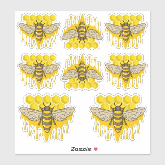 Sticker Bee Hive (Feuille)
