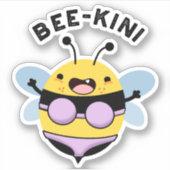 Sticker Bee-kini Funny Bee Puns (Devant)