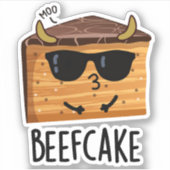Sticker Beefcake Funny Cake Pun (Devant)