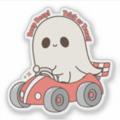Sticker Béep doux Béep Trick ou traiter Halloween Ghost (Devant)