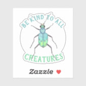 Sticker Beetle Bleu (Feuille)
