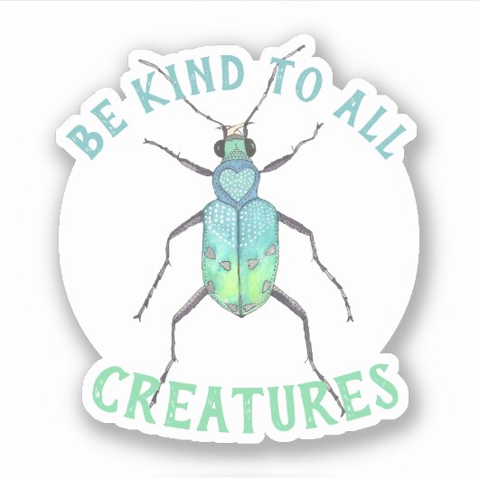 Sticker Beetle Bleu (Devant)