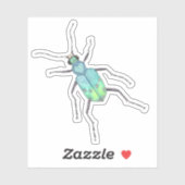 Sticker Beetle de Tigre Bleu (Feuille)
