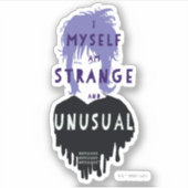 Sticker Beetlejuice | Lydia "Strange and Unusual" Graphic (Devant)