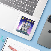 Sticker Beetlejus | Affiche théâtrale (Ordinateur portable avec iPhone)