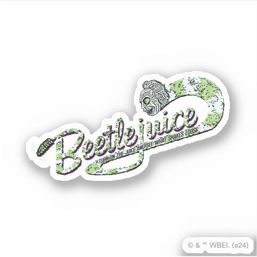 Sticker Beetlejus | Allumer le jus (Devant)