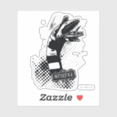 Sticker Beetlejus | Illustration du ver de sable (Feuille)