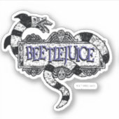Sticker Beetlejus | Vapeur de sable enroulé sur le logo Be (Devant)