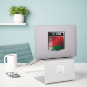 Sticker Bélarus (Ordinateur portable sur le bureau)