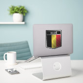 Sticker Belgique (Ordinateur portable sur le bureau)