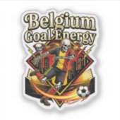 Sticker Belgique Énergie de l'objectif Squelette Attaquant (Devant)