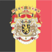 Sticker Belgium Flag & COA (Devant)