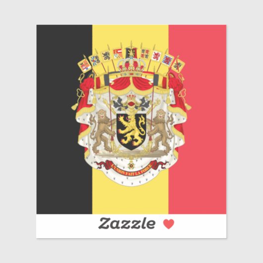 Sticker Belgium Flag & COA (Feuille)