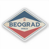 Sticker Belgrade Serbie Vintage (Devant)