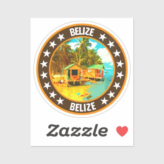 Sticker Belize (Feuille)