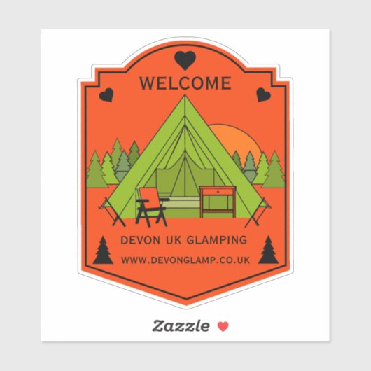 Sticker Bell Tent Glamping (Feuille)