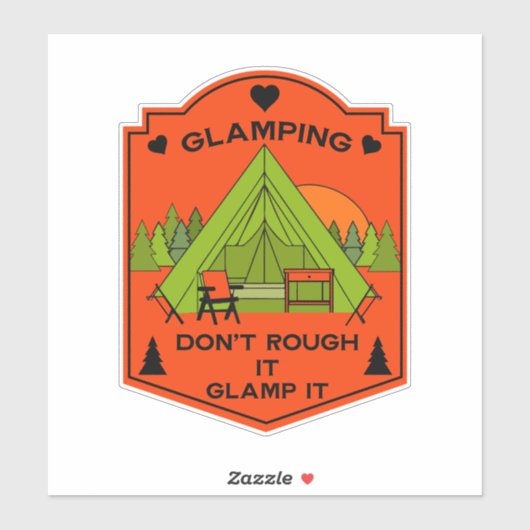 Sticker Bell Tent Glamping (Feuille)