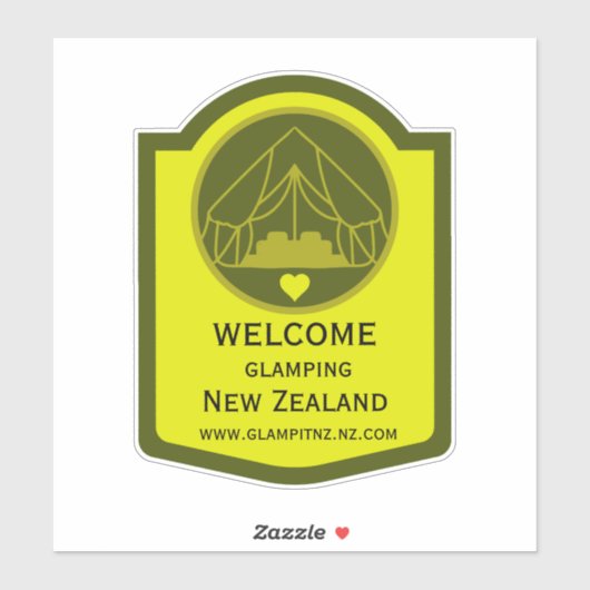 Sticker Bell Tent Glamping (Feuille)