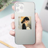Sticker Belle Ange Gothique et Rose Blanche Céleste (Téléphone)
