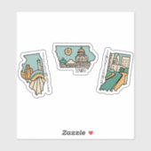 STICKER BELLE CARTE POSTALE PAYSAGE DES ÉTATS-UNIS (Feuille)