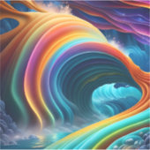 Sticker Belle cascade arc-en-ciel (Devant)