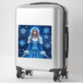 Sticker Belle Demoiselle de Neige (Sur valise)