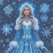 Sticker Belle Demoiselle de Neige (Devant)