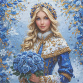 Sticker Belle Demoiselle de Neige (Devant)