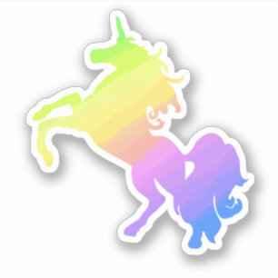 Sticker Belle et colorée licorne