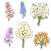 Sticker Belle Felt Look Fleur Bouquets Daisies (Devant)