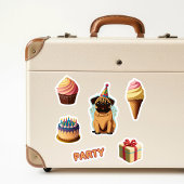 Sticker Belle fête d'anniversaire Carlin