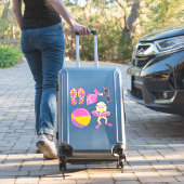 Sticker Belle Fête de piscine pour filles deux (Valise Insitu)