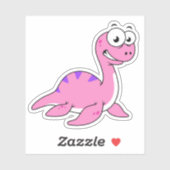 Sticker Belle Illustration Du Monstre Loch Ness. (Feuille)