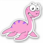 Sticker Belle Illustration Du Monstre Loch Ness. (Devant)