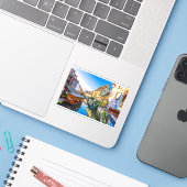 Sticker Belle impression de Little Venice à Colmar (Ordinateur portable avec iPhone)