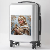 Sticker Belle jeune fille de neige (Sur valise)