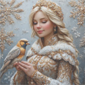 Sticker Belle jeune fille de neige (Devant)