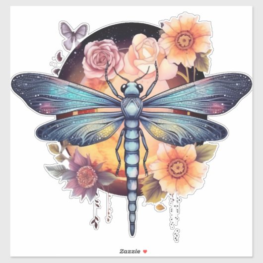 Sticker Belle libellule (Feuille)