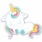 Sticker Belle licorne dormante (Devant)