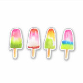 Sticker Belle main peinte popsicle glace-bloc pop art (Devant)
